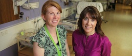 Photo L-R:  Mairéad Murray, Research Manager of the Neonatal Brain Research Group, UCC  and Professor Geraldine Boylan, Department of Paediatrics and Child Health, UCC